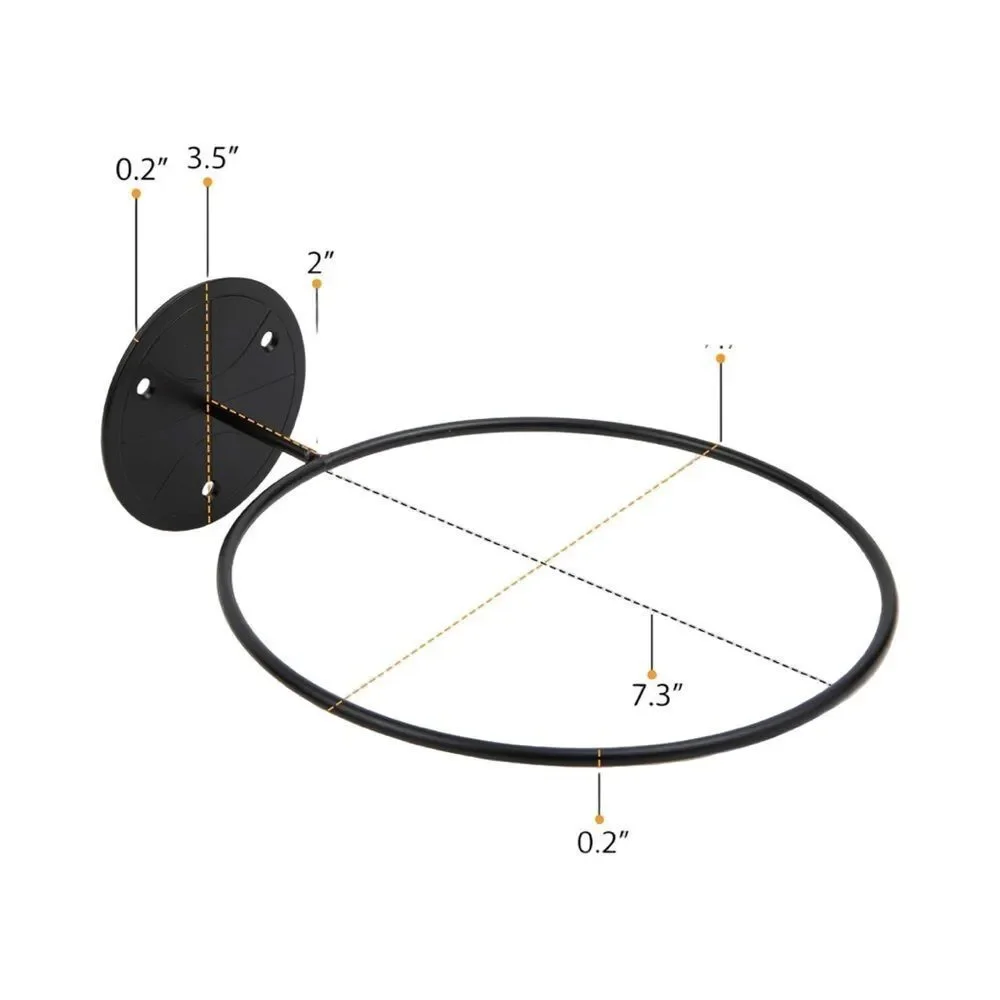 Wallniture Sporta Wall Mounted Storage Sports Ball Holder Display Steel Black 2